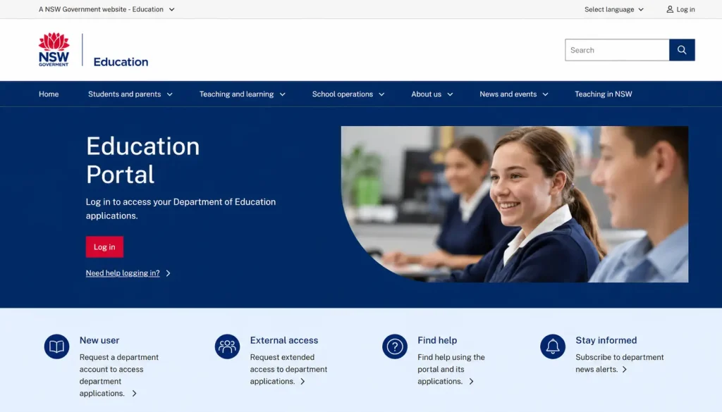 Receive Your Department Account through the NSW Education Portal