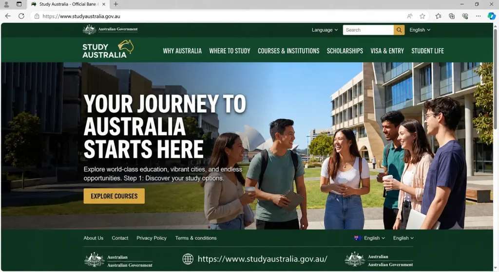 Study Australia Student Portal  official website