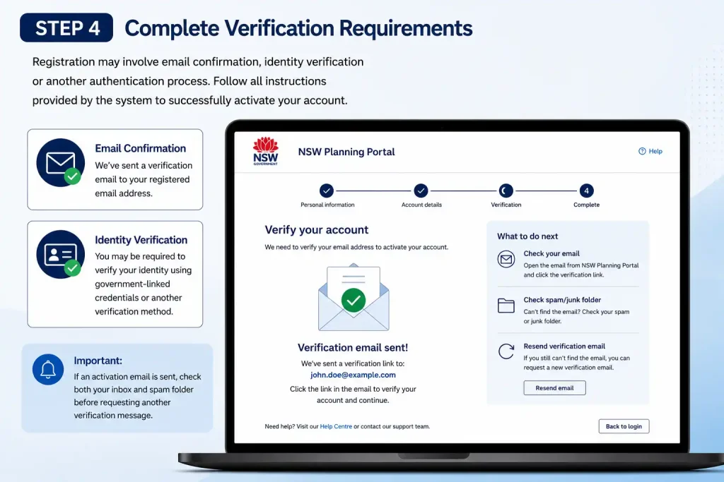 NSW Planning Portal personal information registration form – Step 3